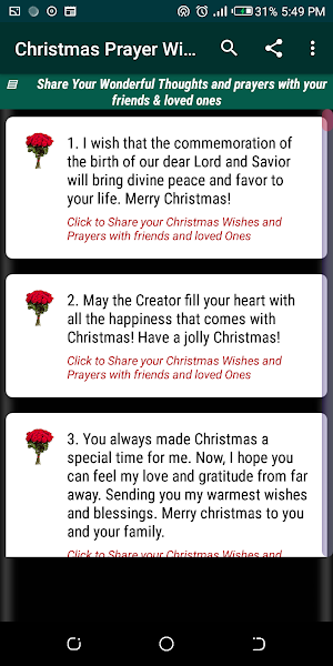 Christmas Prayer Wishes Screenshot 3
