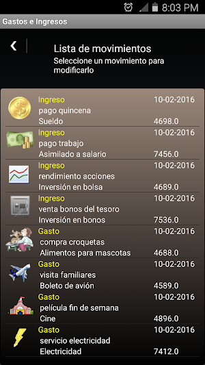 Control Gastos e Ingresos Screenshot 3