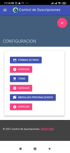 Control de Suscripciones Screenshot 3