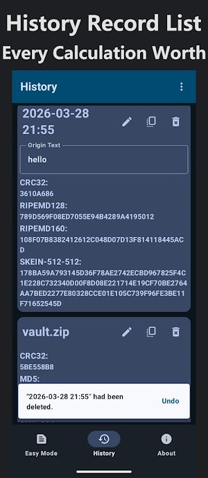 Hash Hand - MD5 SHA BLAKE&more Screenshot 1
