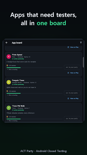 ACT Party: Closed Testing Screenshot 0