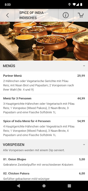 Spice of India Paderborn Screenshot 2