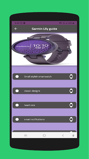 Garmin Lily guide Screenshot 3
