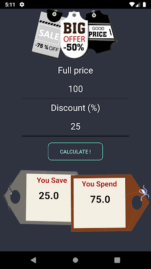 Sale Price Calculator: Know Exactly What You Pay Screenshot 2