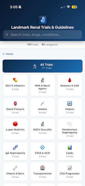 Renal Trials & Guidelines Screenshot 1
