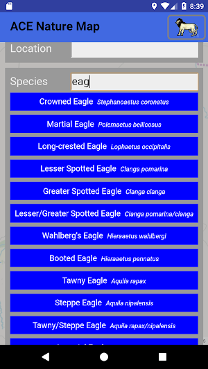 ACE Sightings Screenshot 1