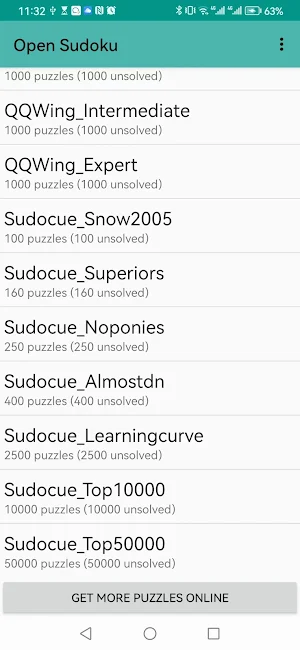 OpenSudoku Screenshot 1