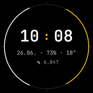 Minimal Mono Watch Face Screenshot 0