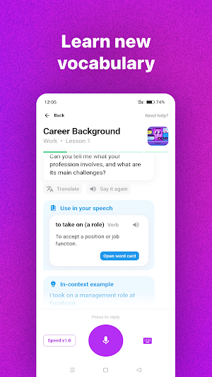 Vlip: Learn English & Speak Screenshot 0