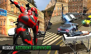 Flying Robot Grand City Rescue Screenshot 2