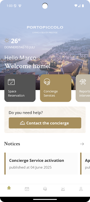 Portopiccolo Concierge Screenshot 1