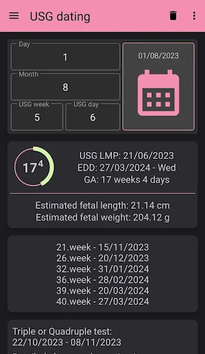 Pregnancy Wheel Screenshot 1