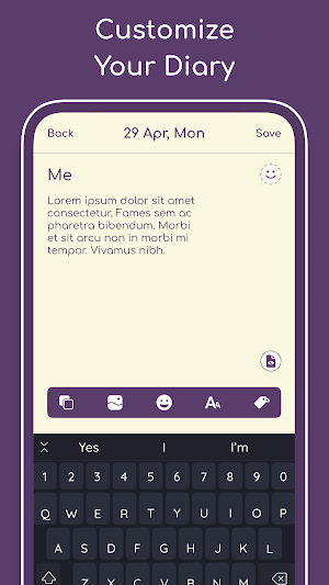 Daily Diary & Dream Journal Screenshot 0