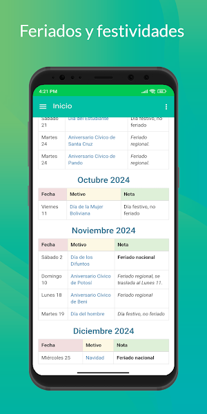Feriados de Bolivia 2024 Screenshot 1