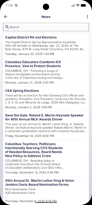 Columbus Education Association Screenshot 1