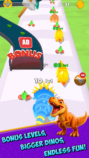 Dino Runner : Merge Battle Screenshot 1