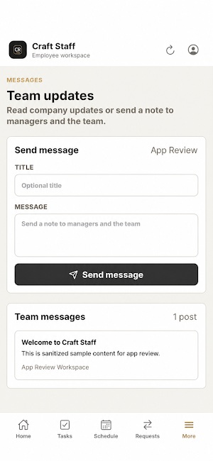 Craft Staff Screenshot 1