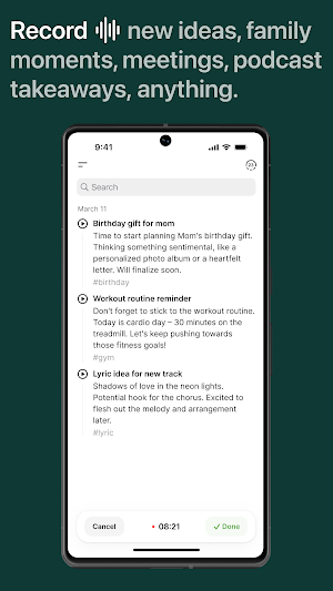 Voicenotes: AI Voice Notes Screenshot 1