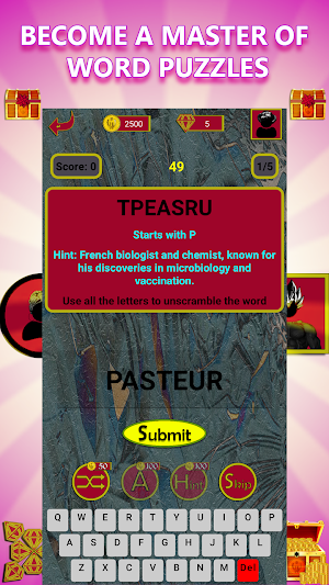 Unscramble Word: History Icons Screenshot 2