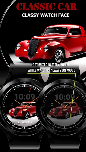 Classic Car - Watch Face Screenshot 2