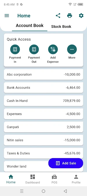 Stock And Account Book | POS Screenshot 0