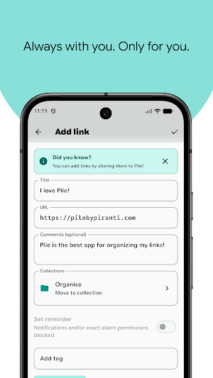 Pile: save links, read later Screenshot 1