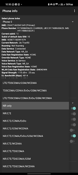 5G Only Mode Screenshot 3