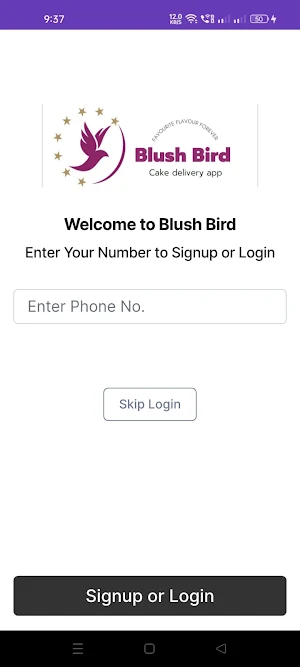 Blush Bird - Cake Delivery App Screenshot 0