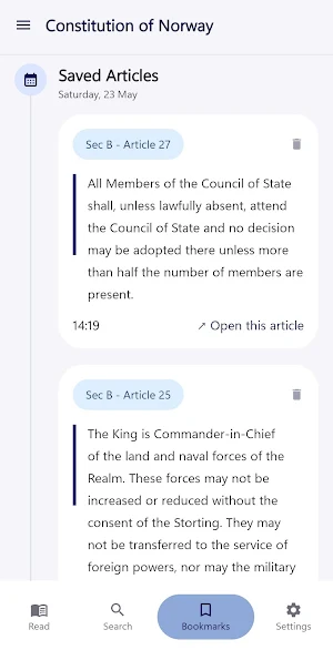 Norway Grunnloven App Screenshot 1