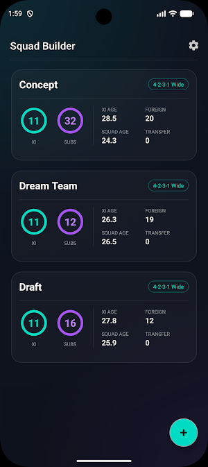 Lineup: Football Squad Builder Screenshot 1
