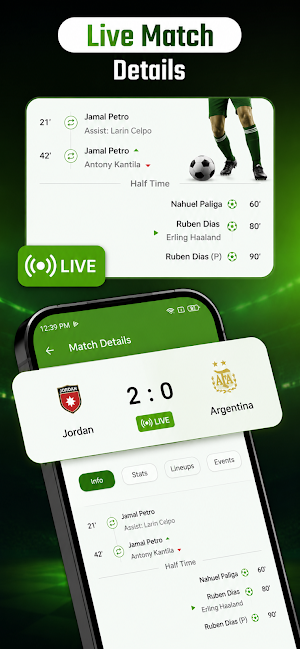 WPlay TV - Live Scores Screenshot 1