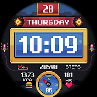 Retro Game Digital Watch Face