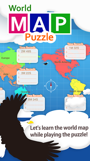World Map Puzzle 168 Countries Screenshot 0