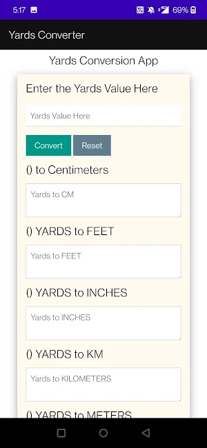 Yards Converter Screenshot 1