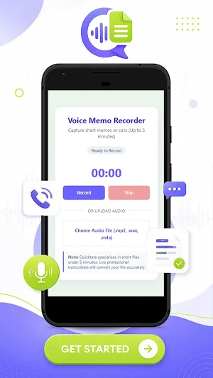 Quicktate: Transcript App Hint Screenshot 3