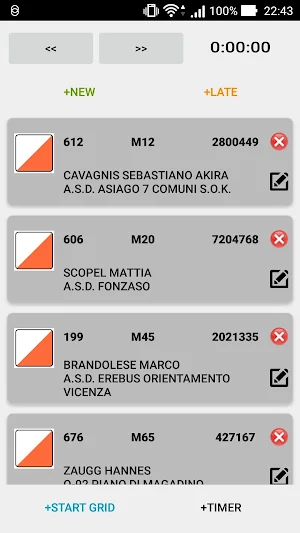 Orienteering Start App Screenshot 1
