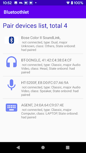 BluetoothLet Screenshot 3