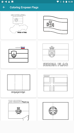 European flags coloring book Screenshot 3
