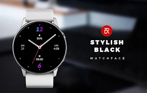 Black Style Watch Face Screenshot 0