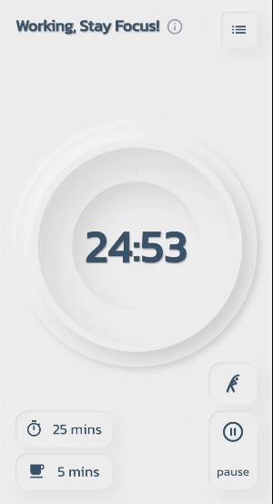 Ergonomic Pomodoro Timer Screenshot 1