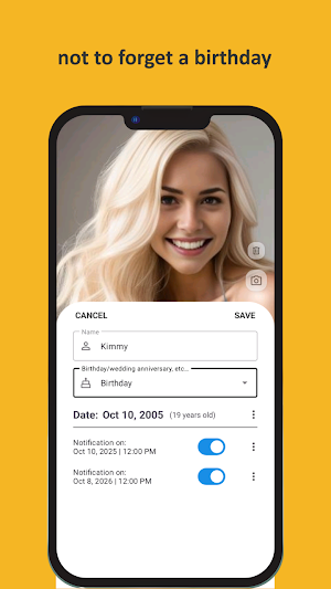 Birthday Calendar & Reminder Screenshot 2