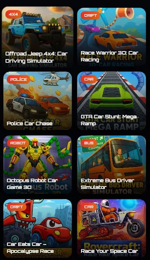 Car Games Htm5 Screenshot 0