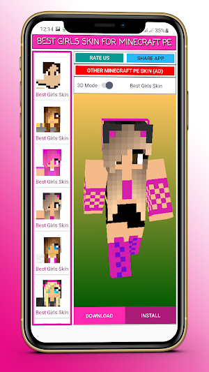 Cute Girl Skins for Minecraft Screenshot 2
