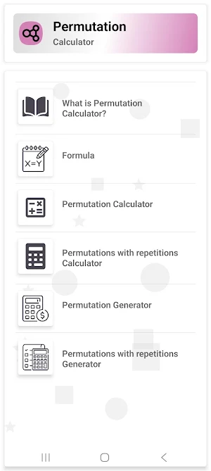 Permutation Calculator Screenshot 0