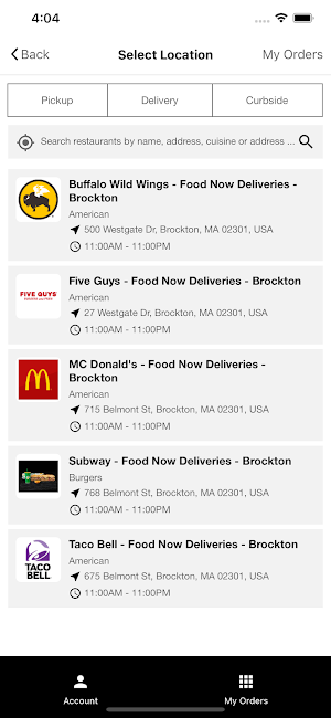 Food Now Deliveries Screenshot 1