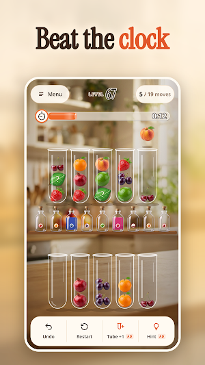Juice Sort: Fruit Sort Puzzle Screenshot 2