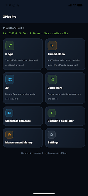 XPipe Pro: Pipefitter Calc Screenshot 0