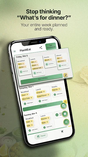 PlanNEat: Indian Meal Planner Screenshot 0