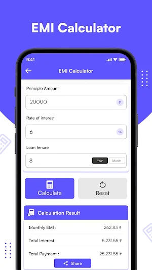 Loan EMI Calculator Screenshot 0