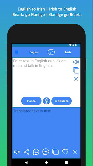 English to Irish Translator Screenshot 0